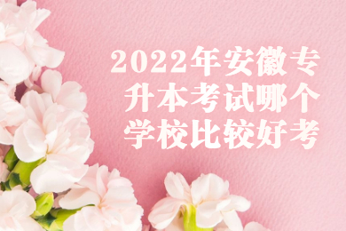 2022年安徽专升本考试哪个学校比较好考？