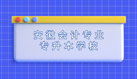 安徽会计专业专升本学校