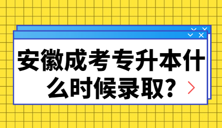 安徽成考专升本